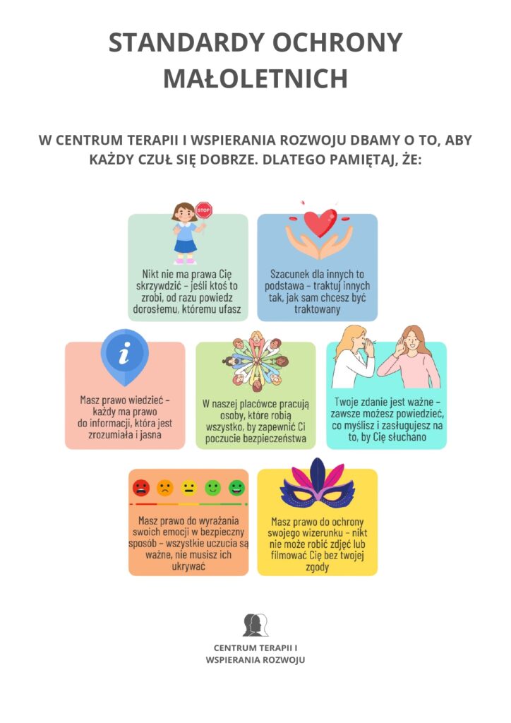 STANDARDY OCHRONY MAŁOLETNICH w Centrum Terapii i Wspierania Rozwoju